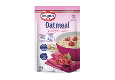 Greitai paruošiama avižinė košė DR. OETKER su avietėmis, 60 g