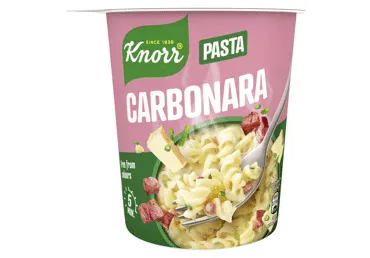 Greitai paruošiami makaronai KNORR su karbonarišku padažu, 55 g