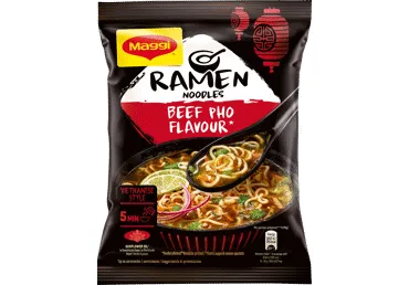 Greitai paruošiami makaronai MAGGI RAMEN BEEF PHO, 90 g