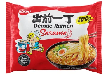 Greitai paruošiami makaronai NISSIN DAMAE, sezamų skonio, 100 g