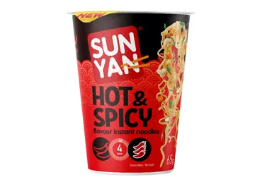 Ātri pagatavojamas nūdeles SUN YAN asa garša 65g