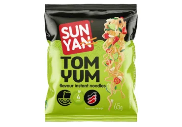 Greitai paruošiami makaronai SUN YAN Tom Yum skonio pakelyje, 65g