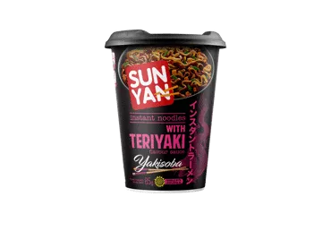 Greitai paruošiami makaronai SUN YAN su terijakio skonio padažu, indelyje, 85g