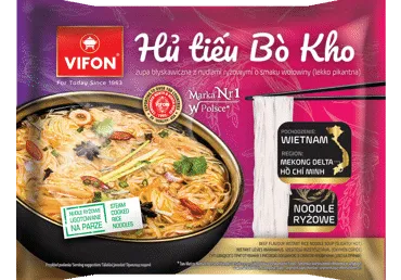 Greitai paruošiami ryžių makaronai VIFON, jautienos skonio, 65 g
