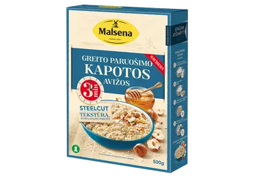 Greitai paruošiamos kapotos avižos MALSENA, 500g