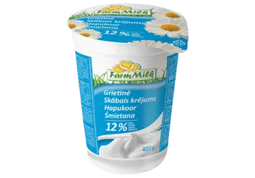 Skābais krējums FARM MILK 12% 400g