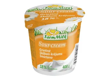 Skābais krējums FARM MILK 18% 400g