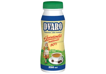 DVARO sterilizuota grietinėlė kavai, 10 % rieb., 250 ml