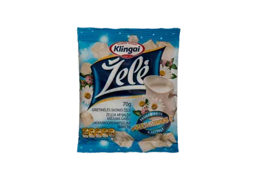 Želė KLINGAI, grietinėlės skonio, 70 g