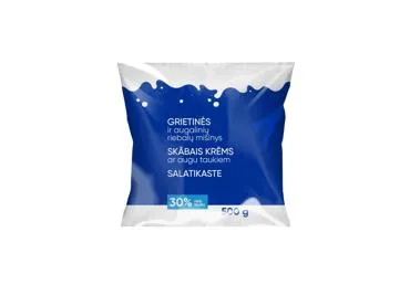 Grietinės ir augalinių riebalų mišinys, 30% rieb., 500 g