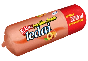 Grietininiai ledai KLASIKA, persikų skonio, 500 g