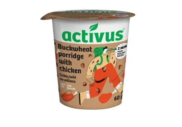 Grikių dribsnių košė su vištiena ACTIVUS, 60 g