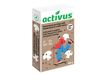 Grikių košė ACTIVUS (su grybais ir grietinėle), 300 g