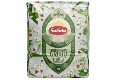 Grikių miltai GALINTA (neskrudinti), 1 kg