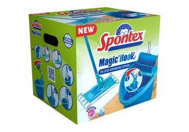Grindų plovimo rinkinys SPONTEX Magic Hook, 1 vnt.