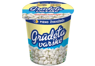 Varškė GRŪDĖTA, 7%, 350g