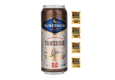GUBERNIJOS nealkoholinis alus NAKED BROWN ALE, 500 ml