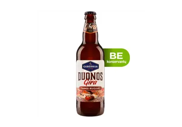 GUBERNIJOS tamsi ruginė duonos gira, 500 ml