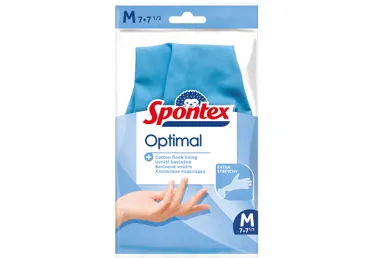 Guminės pirštinės SPONTEX, M, 1 vnt.