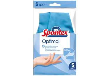 Guminės pirštinės SPONTEX, S, 1 vnt.