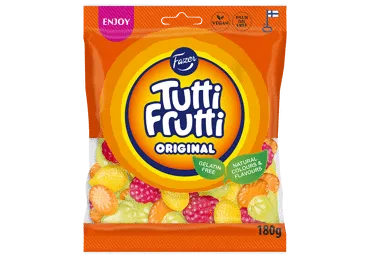 Guminukai FAZER TUTTI FRUTTI ORIGINAL, vaisių skonio, 180 g