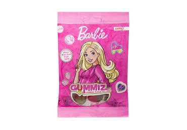 Guminukai GUMMIZ CANDY BARBIE, braškių skonio, 70 g