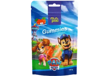 Guminukai MINIPIXI PAW PATROL, vaisių skonio, 80 g