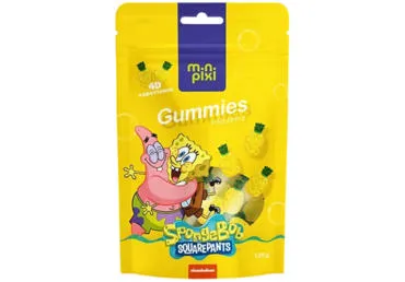 Guminukai MINIPIXI SPONGEBOB, vaisių skonio, 80 g
