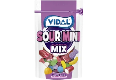 Želejas konfektes VIDAL Sour Mini Mix 
180g
