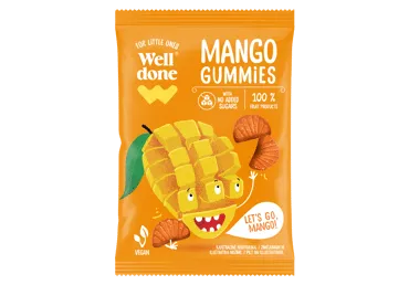 Guminukai WELL DONE, mangų skonio, 35 g