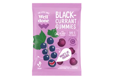 Guminukai WELL DONE su vitaminu C, juodųjų serbentų skonio, 35 g