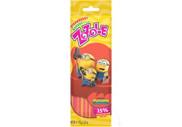 Guminukai ZOZOLE MINIONS bananų ir braškių skonio, 75 g