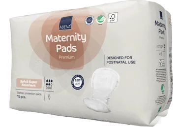 Higieniniai įklotai ABENA MATERNITY PADS, 15 vnt.