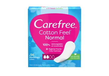 Higieniniai įklotai CAREFREE COTTON ALOE, 56 vnt.