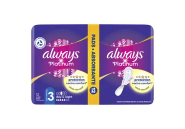 Higieniniai paketai ALWAYS Platinum Day&Night, S3, 12vnt.