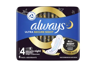 Higieniniai paketai ALWAYS Ultra Secure Night, S4, 6 vnt.