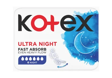 Higieniniai paketai KOTEX ULTRA OVERNIGHT (naktiniai), 6 vnt.
