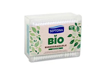 Higieniniai vatos pagaliukai SEPTONA BIO, 200 vnt., 200 vnt.