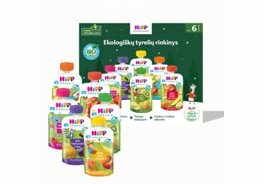 HiPP ekologiškų tyrelių rinkinys nuo 6 mėn.