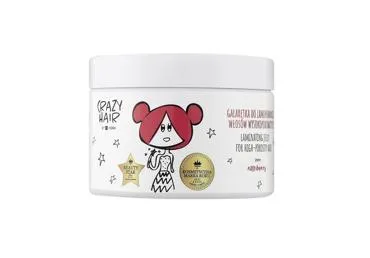 HISKIN Crazy Hair Žele didelio poringumo plaukų laminavimui su aviečių aromatu, 300 ml