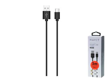 Įkrovimo laidas HAVIT 8725, Type-C, 3m