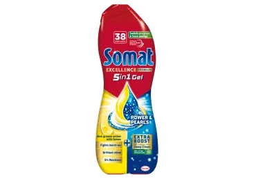 Indaplovių gelis SOMAT Excellence 5in1 Lemon, 38 skalbimai