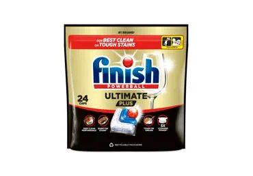 Indaplovių indų ploviklio kapsulės Finish Ultimate Plus Fresh, gaivaus kvapo, 24 vnt.