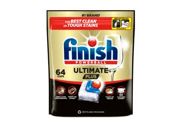 Indaplovių indų ploviklio kapsulės Finish Ultimate Plus Fresh, gaivaus kvapo, 64 vnt.