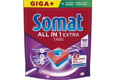 Indaplovių tabletės SOMAT ALL IN ONE EXTRA, 100 vnt.