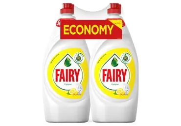 Indų ploviklis FAIRY Lemon, 2x900 ml