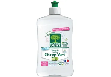 Indų ploviklis L'ARBRE VERT su žaliosiomis citrinomis, 500 ml