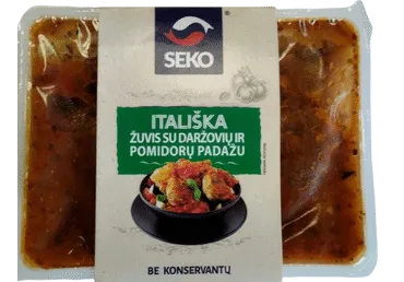 Itališka žuvis daržovių ir pomidorų padaže, 500 g