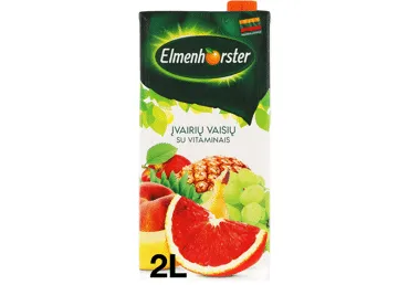 Įv. vaisių, raudonųjų apelsinų sulčių gėrimas ELMENHORSTER, 2000 ml