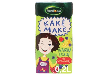 Įvairių uogų sulčių gėrimas KAKĖ MAKĖ, 20 %, 200 ml